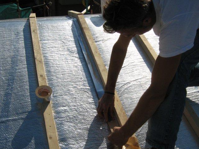 Application de l'isolant thermique
